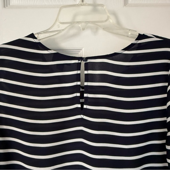 A.n.a Striped Ruffle Top - Picture 6 of 7